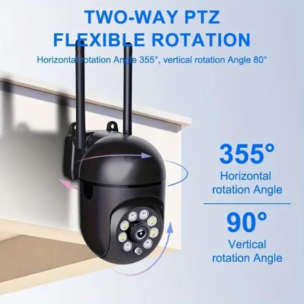 1 WIFI security camera, 3MP wireless high-definition WiFi IP camera, home security system, motion detection, two-way audio, color night vision, PTZ, video surveillance camera