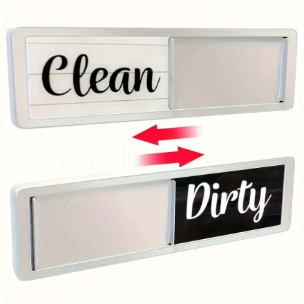Metal Dishwasher Magnet Clean Dirty Sign, Universal, Without Battery, for Kitchen Organization
