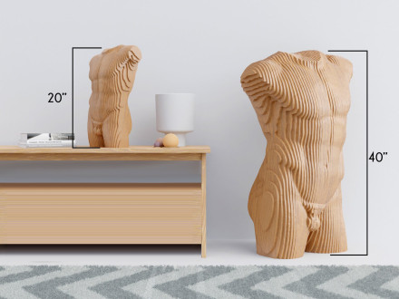 Male Torso Statue 40"