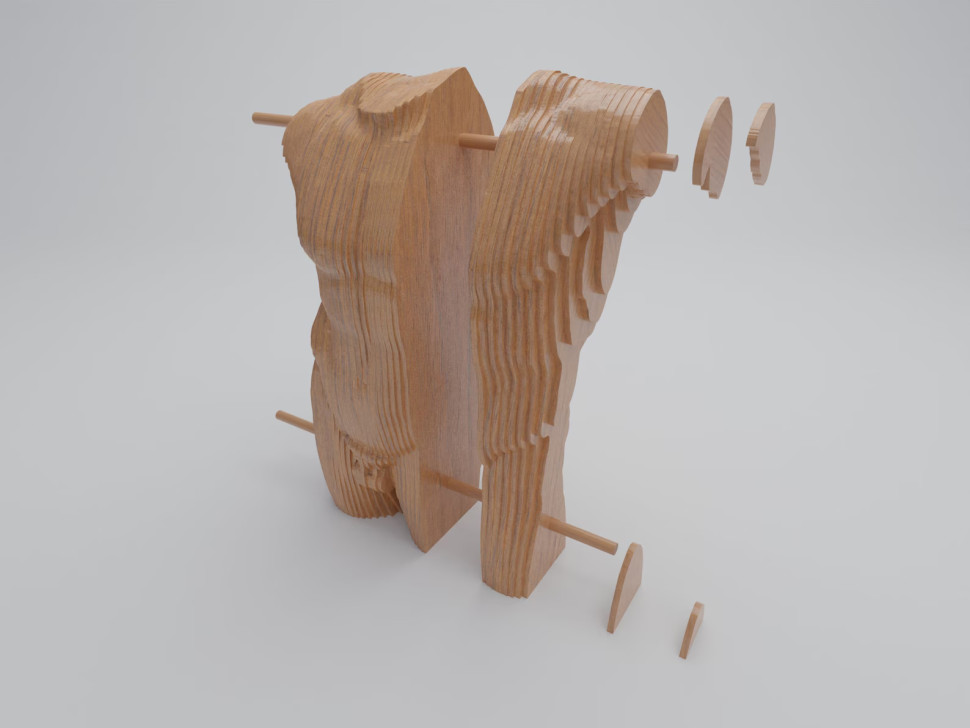 Male Torso Statue 40"