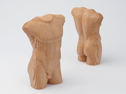 Male Torso Statue 40"