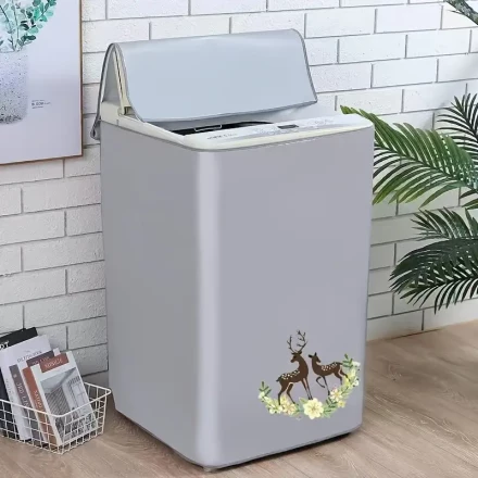 Protective Cover For Washing Machine With Top Opening, Waterproof And Sunproof, Suitable For Outdoor Use, Compatible With Most Brands Of Top-loading Washing Machines.
