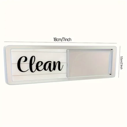 Dishwasher Magnet Indicator | Strong Adhesive Metal Slider | Dual-Color 'Clean' & 'Dirty' Sign for Kitchen Organization | Easy-to-Read, No Battery Required | Sleek Design for Efficient Home Use, Magnetic Sign | Sleek Modern Design | Durable Kitchen Tool