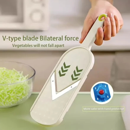 1pc Cabbage Grater Slicer, Purple Cabbage Round Cabbage Vegetable Salad Grater Slicer Shredding Artifact, PP Material, Without Battery, Uncharged, Space-Saving Design, with Slicer Hand Protector/Guard for Mobile Car Kitchen, Back Kitchen Efficiency