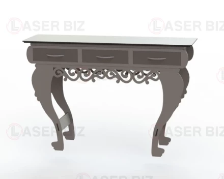 Table with Three Drawers and Animal Legs
