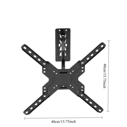 Adjustable TV Telescopic Mount Bracket, 66.04cm-152.4cm, Heavy-Duty Iron, Wall-Mounted with Articulated Arms and Leveling Feature for Perfect Alignment