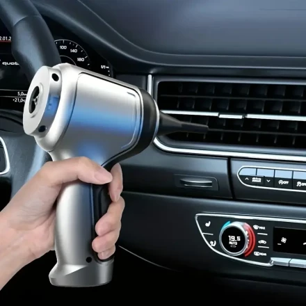 Powerful Handheld Car Vacuum Cleaner - Wireless, USB Rechargeable with Strong Suction, Quiet Operation & 6 Accessories Kit, Robot, Home Appliances