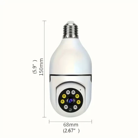 1 high-definition light bulb security camera, E27 light bulb camera with automatic tracking, full-color night vision, and two-way audio functions ensures home safety, making it the perfect gift for birthdays, Easter, President's Day, and boyfriends!