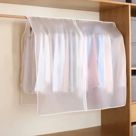 1pc Transparent Garment Dust Cover Bag - Large, Portable Hanging Storage Organizer for Closet, Wardrobe Clothes Protector with Zipper Closure, Ideal for Shirts and Suits, Clothes Organizer Storage