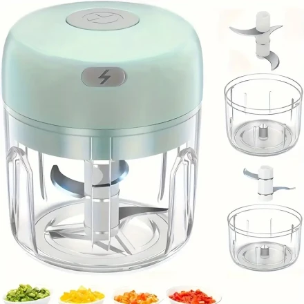 250ml Mini Rechargeable Garlic Chopper Meat Grinder, Durable And Sturdy, Ideal For Crushing Garlic, Peppers, Onions, Minced Meat, Nuts And More!