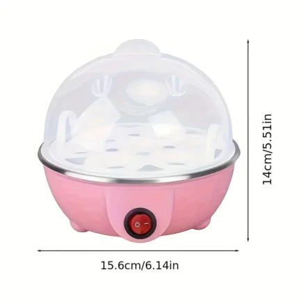 Multi-Functional Single Layer Egg Cooker, 7 Egg Capacity, Egg Steamer, Egg Cooker, Three-Dimensional Circulation Heating, Steam Circulation, Anti-Dry Heating, Steam Circulation Heating, Egg Cooker, Egg Steamer, Rapid Egg Cooker, Egg Machine