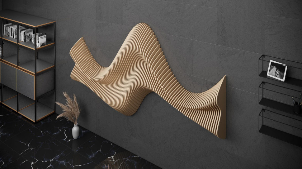 Wavy wall decor