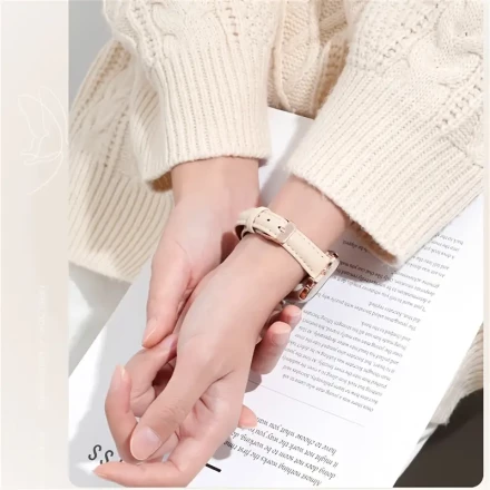 1pc Women's Cat Eye Stone Microfiber Synthetic Synthetic Leather Watch Band, Compatible with Apple Watch Series 1-49mm and Ultra/SE, No Battery Required, Fashion Watch Band | Stylish Wristband | Cat Eye Stone Detail, Apple Watch Accessories
