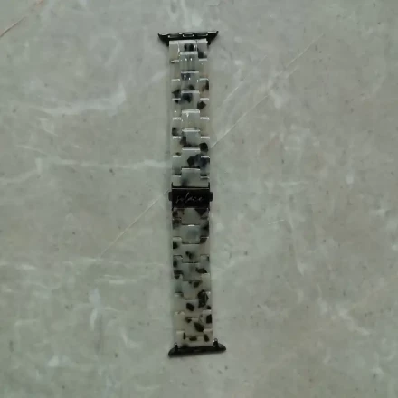 1pc High-Density Compressed Sports Band, Patterned Wrist Strap Compatible with Apple Watch Series 38/40/41/42/44/45/49mm and SE Models 1-8 for Men and Women, ABS Resin Material