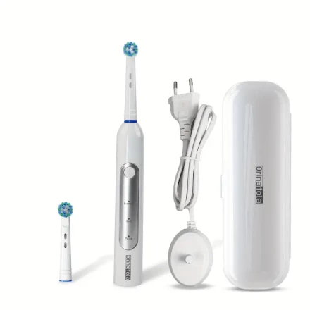 Orinatola Electric Toothbrush, Featuring 3 Rotating Cleaning Modes, 1 Travel Case, 2 Replacement Brush Heads, Induction Charging, Rating, Perfect As a Holiday Gift.
