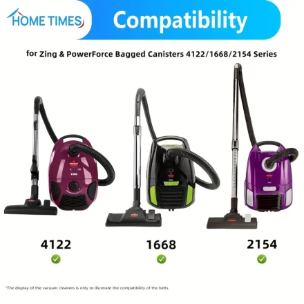 Home Times 6-Pack Vacuum Dust Bags Compatible with Bissell Zing & PowerForce Canister Models 4122, 2154A, 2154W - Replacement Part 2138425 High-Efficiency Filtration - Household Cleaning Essentials