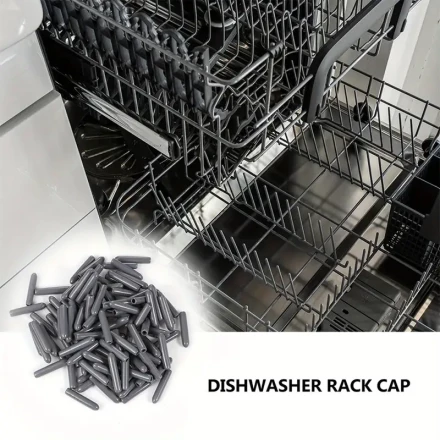 100pcs Dishwasher Prong Rack Tip Tine Cover Caps, Flexible Round End Caps Shelf Organizer Tip Caps Wire Thread Protector Cover, 0.28cm*2.49cm