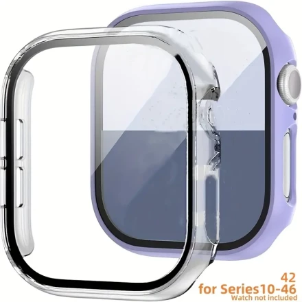 A Set of Two Watch Protective Cases with Tempered Glass Screen Protectors Suitable for Apple Watch 3/2/1 - 42/38Mm, Ultra-Thin Scratch-Resistant Full Protection Hard PC Frame for Series 4/5/6/7/8/9 SE, a Perfect Birthday Gift for Boys And Girls.