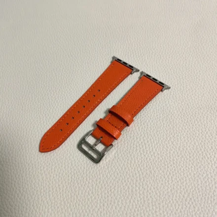 PC Palm Pattern Cow Fashion Business Solid Color Elephant Gray Unisex Watch Genuine Strap. Suitable for watch/S9/8/10ultra/7. Strap Size 38/40/41/42/44/45/49mm
