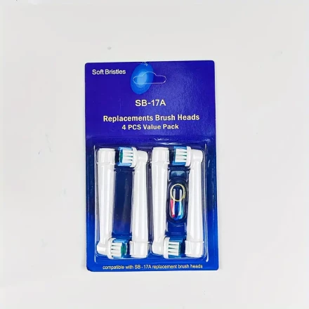 Orinatola Rotating Electric Toothbrush Heads Compatible with Oral-B, 4/8/12/16pcs - Enhanced 3-Month Lifespan, Ideal for Adults, White with Blue Band, Rotating Toothbrush Head | Blue Accent Brush | Durable Toothbrush Head