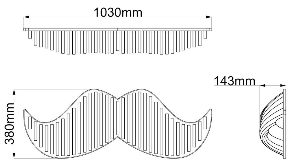 Wall decor mustache