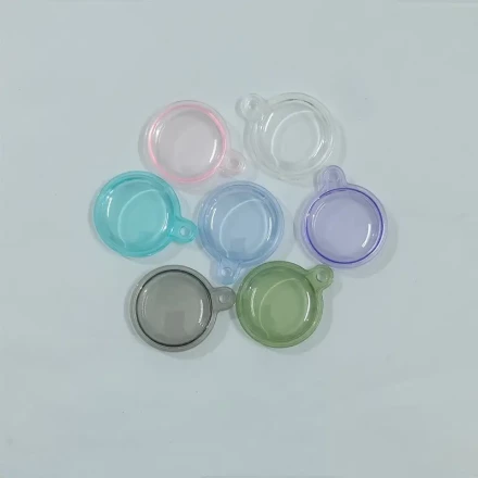 4pcs Multi-Color Polypropylene Airtag Cases with Keychain | Durable Smart Device Covers for Apple AirTags | Non-Waterproof, Transparent Design | Ideal for Pet Tracking & Luggage Identification, Pet Tracking Accessories | Colorful Keychains | Durable Keych