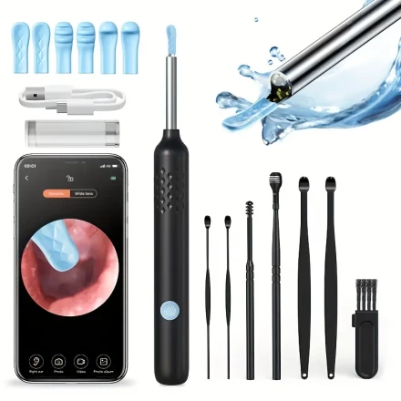 Camera-equipped, Rechargeable, Intelligent Ear Wax Remover With Ear Scoop, 7pcs Ear Pick, Ear Wax Removal Kit For Adults