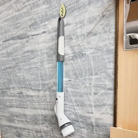 Electric Spin Scrubber With 2/5/6 Replaceable Brush Head, Power Cordless Bathroom Scrubber With Adjustable Long Handle, Rechargeable Shower Scrubber, Multifunctional Scrubber For Bathroom, Kitchen, Bathtub, Tile, Shower, Car, Cleaning Supplies