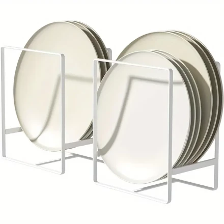 1pc Carbon Steel Plate and Utensil Storage Rack, Japanese Style Metal Organizer for Kitchen Countertops and Cabinets, Household Kitchen Tools for Female - Utensil Drainage Rack
