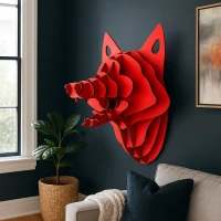 3D Fox Wall Art