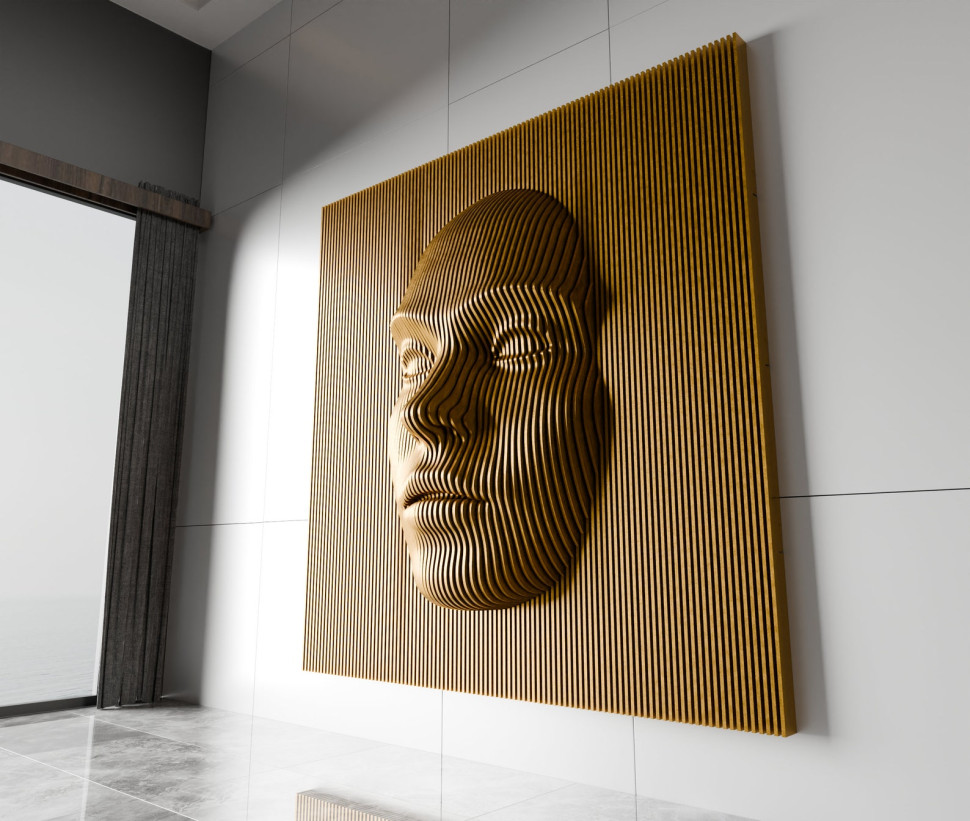 Volumetric decor "Female face"