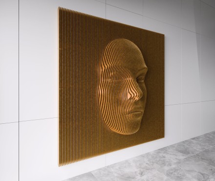 Volumetric decor "Female face"