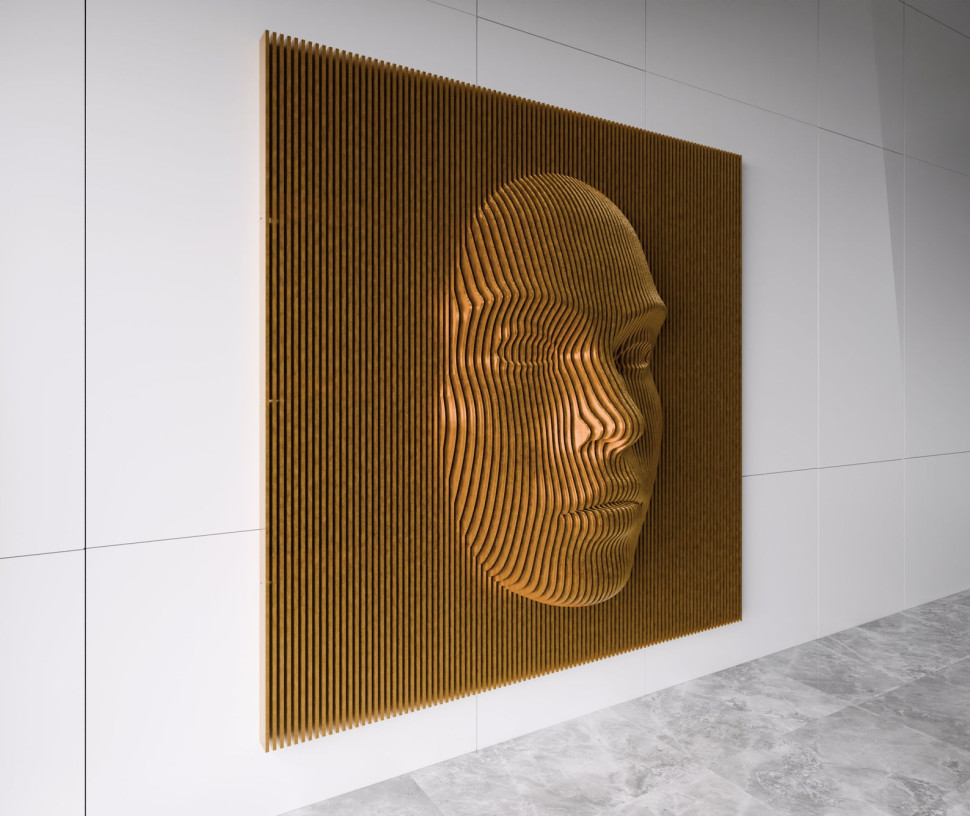 Volumetric decor "Female face"