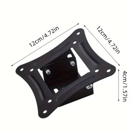 Adjustable Tilt TV Wall Mount Bracket for 14-26 inch LED LCD Flat Panel Screens, VESA 100x100 mm, Max Load 30lbs/20kg, Iron Construction, Black - Single Pack