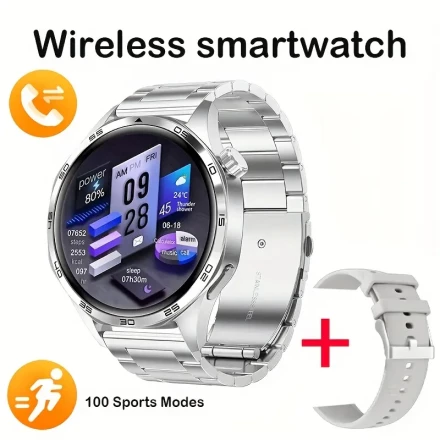 2025 New Smart Sports Watch, Wireless Calling, Message Reminder, Answering Phone, HD Touch, Pedometer Sports Smart Watch, Compatible with iPhone and Android Phones