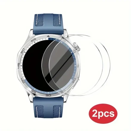 Protect Huawei WATCH GT 5Pro 46Mm Tempered Glass Film Watch GT 5 46Mm Tempered Glass Film 2pcs Set of Tempered Glass Film with High Definition, High Transparency And Scratch Resistance