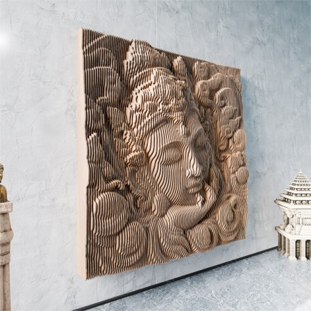 Parvati Wavy Wooden Decor