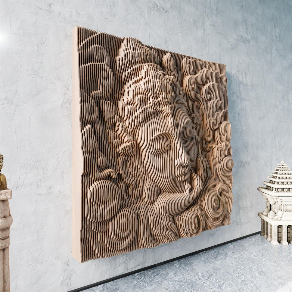 Parvati Wavy Wooden Decor