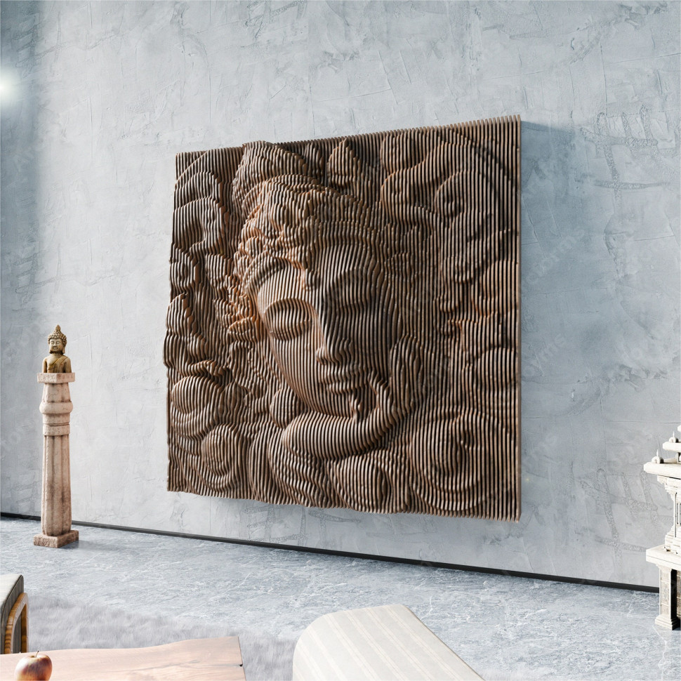 Parvati Wavy Wooden Decor