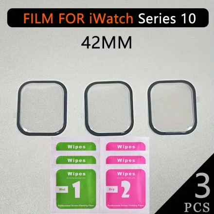 Protective Film for iWatch Series 10 42/46mm 44mm 45mm 40mm 41mm 49mm 42 38mm Curved Screen Protectors iWatch Series 8 7 SE 9 Ultra 1 2