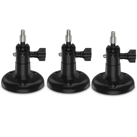 3pcs HOLACA Indoor/Outdoor Wall Mount Brackets for Arlo, Eufycam, Google Nest Cam (Battery) - Stable & Flexible, Durable PC Material, Easy Installation, White