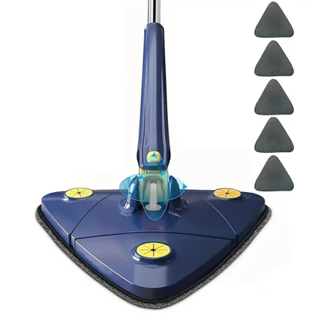 Set, Triangle Mop, 360 Degree Rotation Retractable Adjustable Cleaning Mop For Tub Tile Floor Wall Glass Cleaning