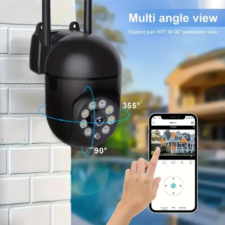 1 High-Definition WIFI Monitoring Camera, 355 Degree Intercom High-Definition Home Security Camera, Remote High-Definition Night Vision Camera, Suitable for Indoor And Outdoor (Non Waterproof) APP Operation, Christmas And Thanksgiving Gift
