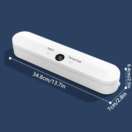 1pc SENBOWE Vacuum Sealer Machine, 220-240V European Standard Plug, Simple One-Click Operation, Food Fresh-Keeping, Wet/Dry Sealing for Snacks, No Battery Required, Includes 10 Plastic Bags