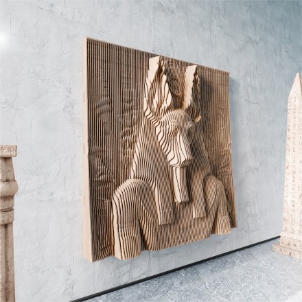 Anubis Wavy Wooden Decor