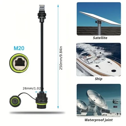 Starlink Gen 3 Dish And Router RJ45 Waterproof Coupler Compatible with Starlink Gen 3/Mini Ethernet Cable Adapter.