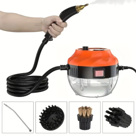 Portable Handheld Steam Cleaner with Brush Head, High Temperature Pressurized Steam Cleaner, Suitable for Home Kitchen Furniture and Bathroom, European Regulations