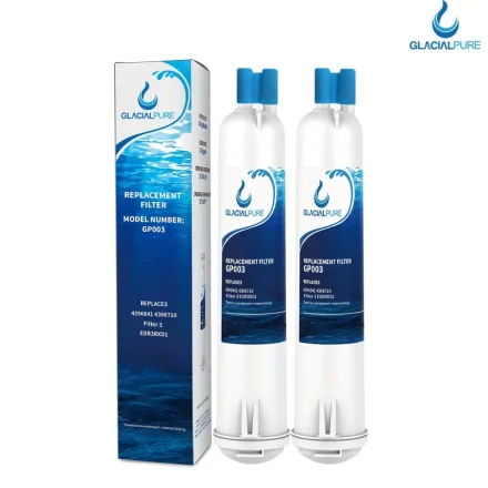 2pcs Premium Coconut Shell Charcoal Refrigerator Water Filters, 1135.62 L Capacity - Compatible with Multiple Models