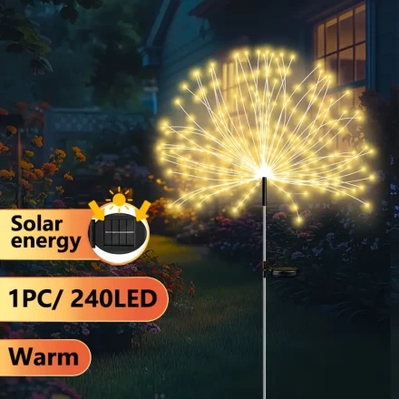 IRILUCN Solar Firework Lights - Versatile Nighttime Decor for Pathways, Weddings & Holidays