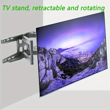 Versatile Wall-Mounted TV Bracket with Extendable Arms - Rotatable & Tiltable, Fits 37-80